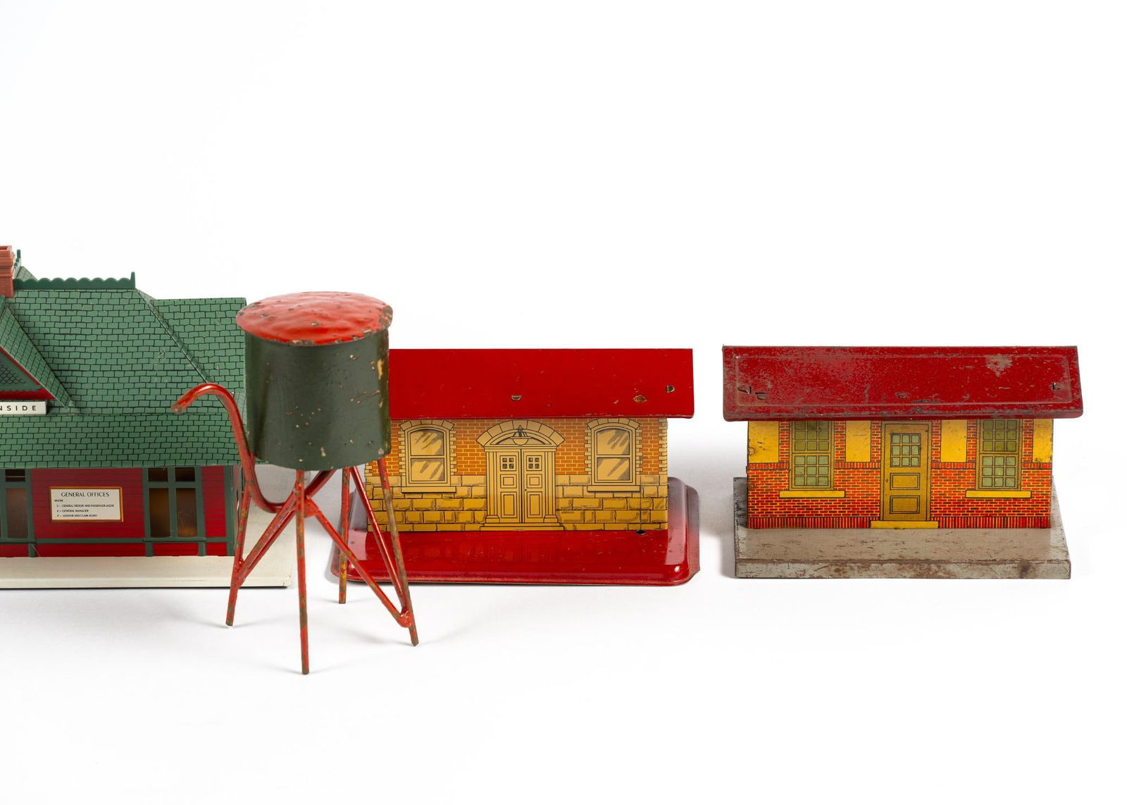 6 Tin Metal Model Train Accessories - 3