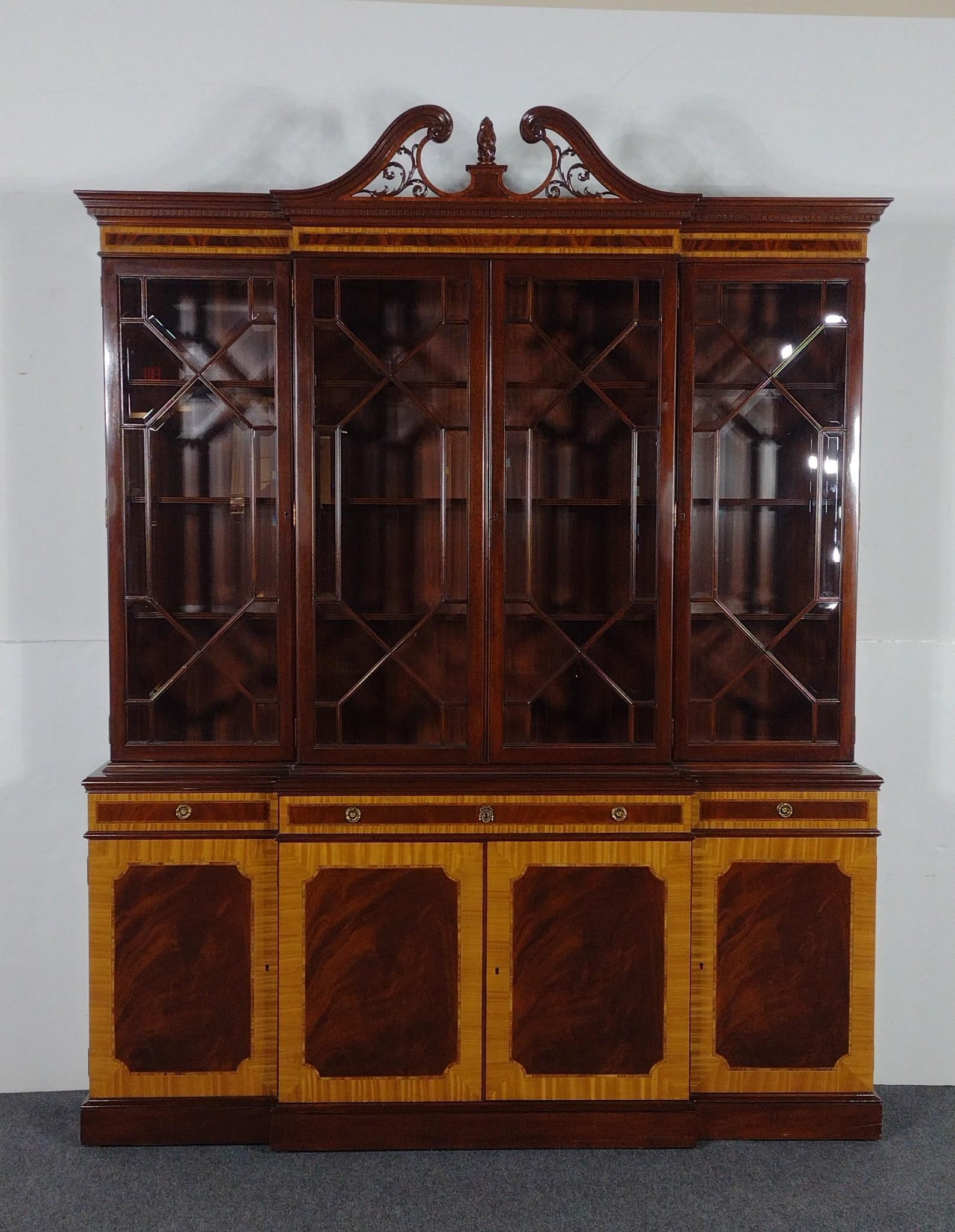 Karges Furniture Breakfront Bookcase China Cabinet (1 of 7)