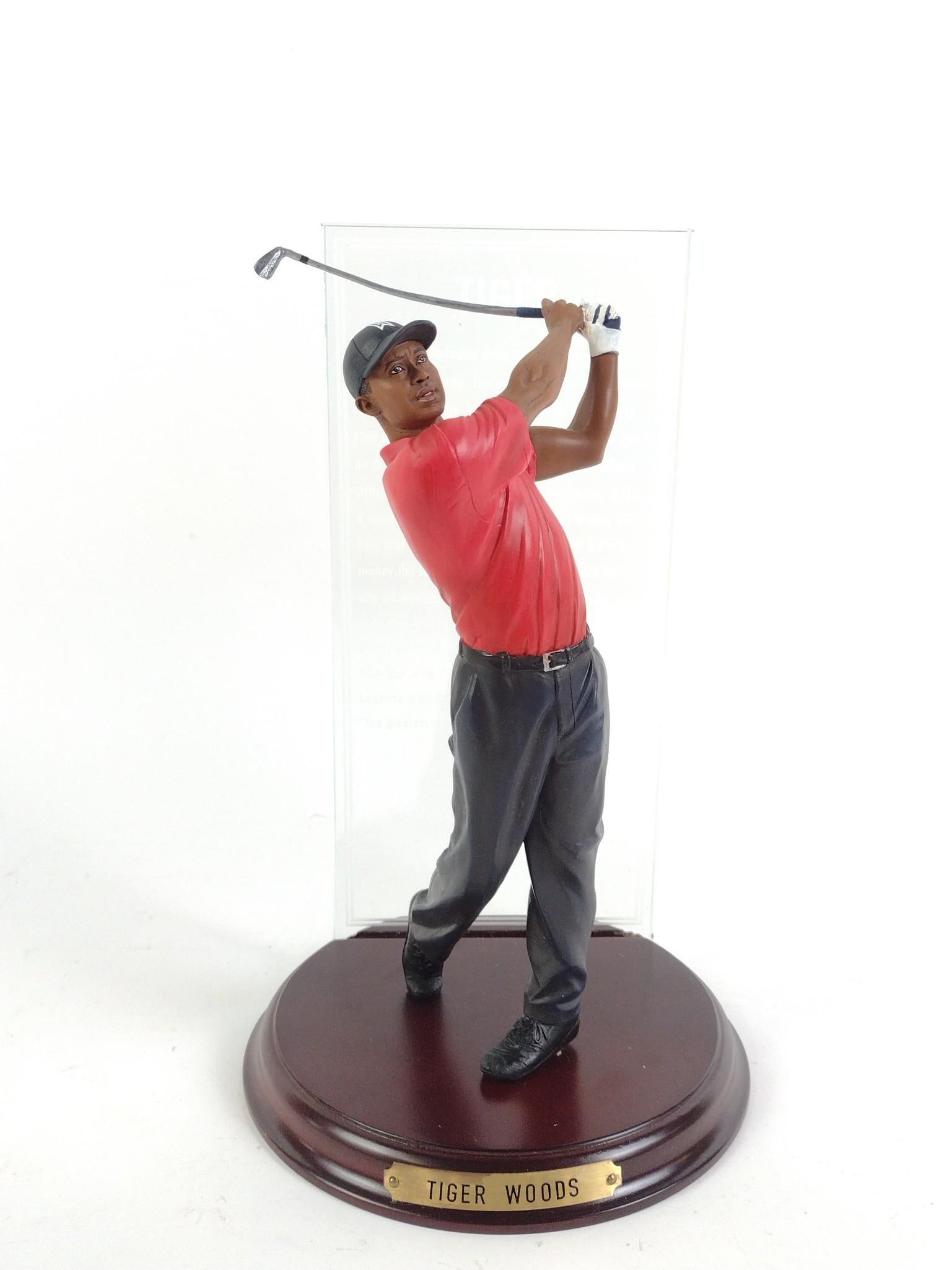 Danbury Mint Tiger Woods Memorial Figurine: Overall 6-1/2" wide x 10-3/4" high. Serial Number 0269.
