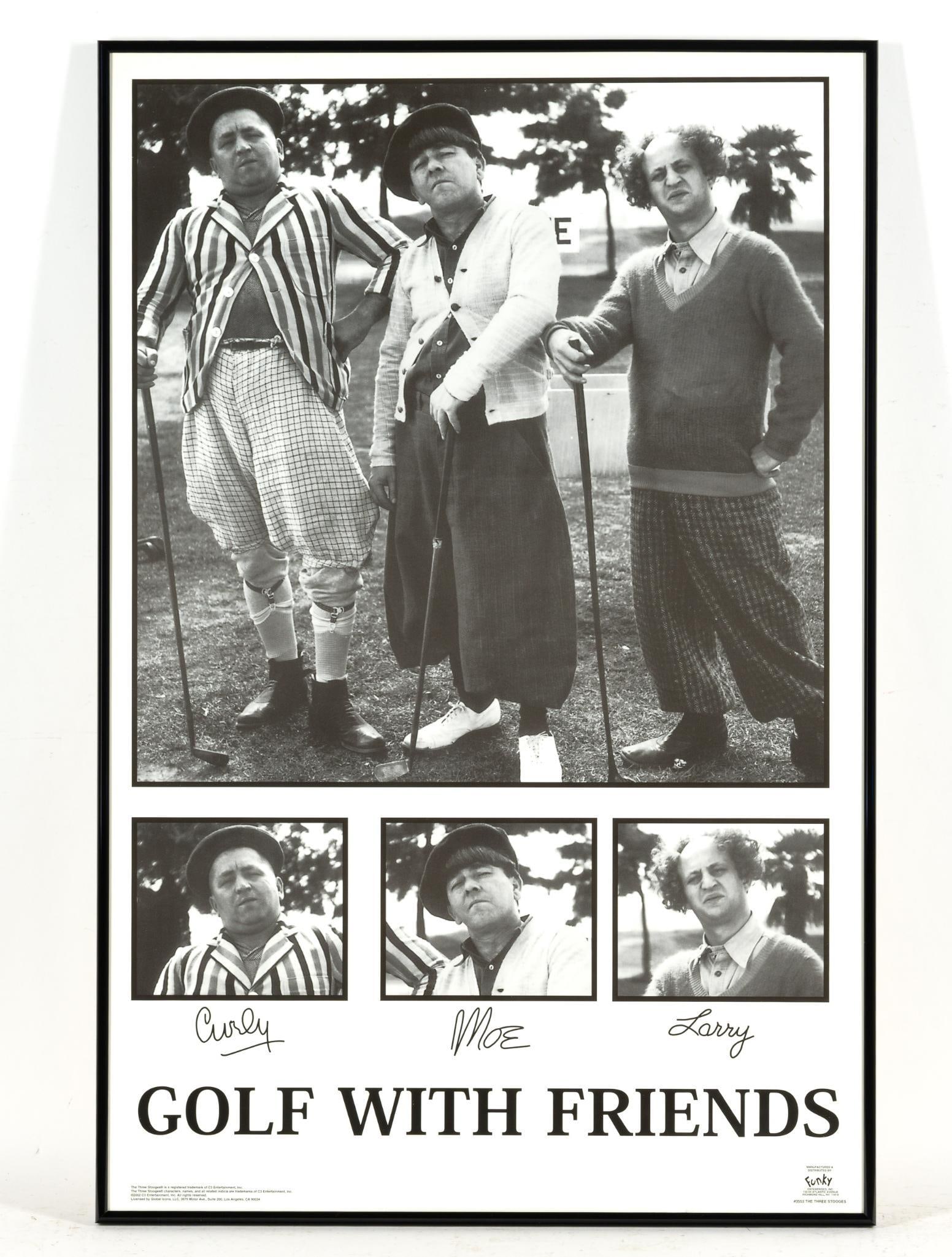 Three Stooges "Gold with Friends" Print Framed (1 of 2)