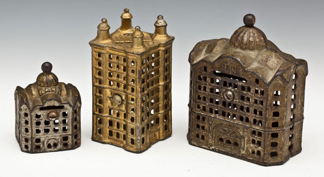 3 Cast Iron Bank Building Banks May 18, 2013 Cordier Auctions