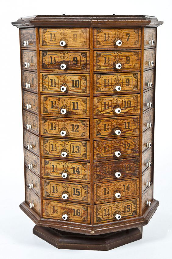 Antique Octagonal Revolving Hardware Lot 406