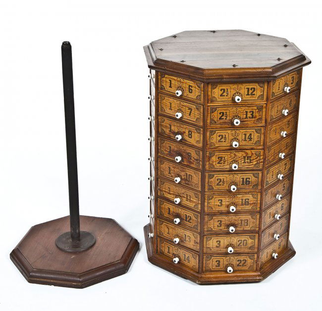 Antique Octagonal Revolving Hardware Lot 406