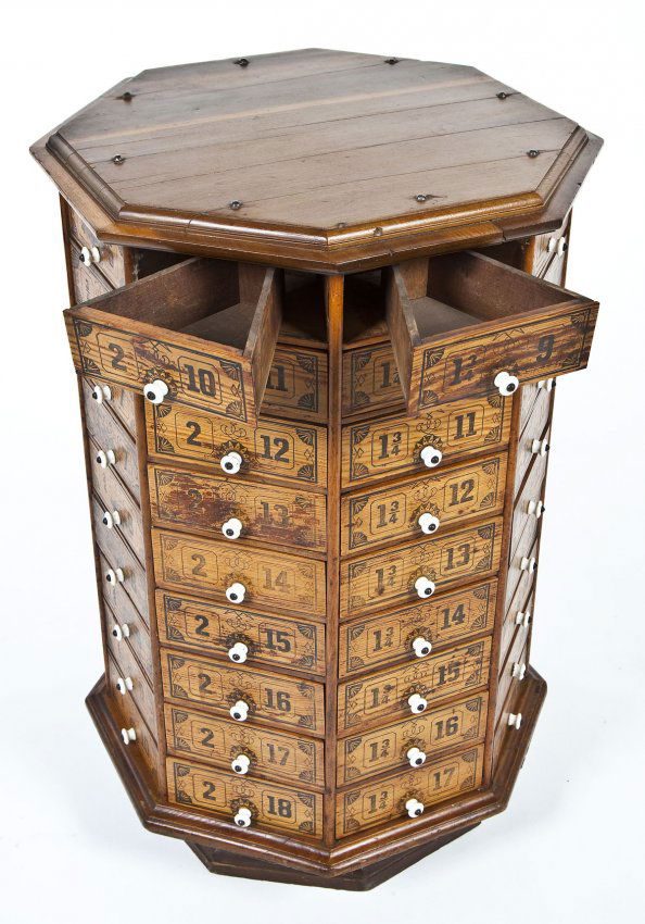 Antique Octagonal Revolving Hardware Lot 406