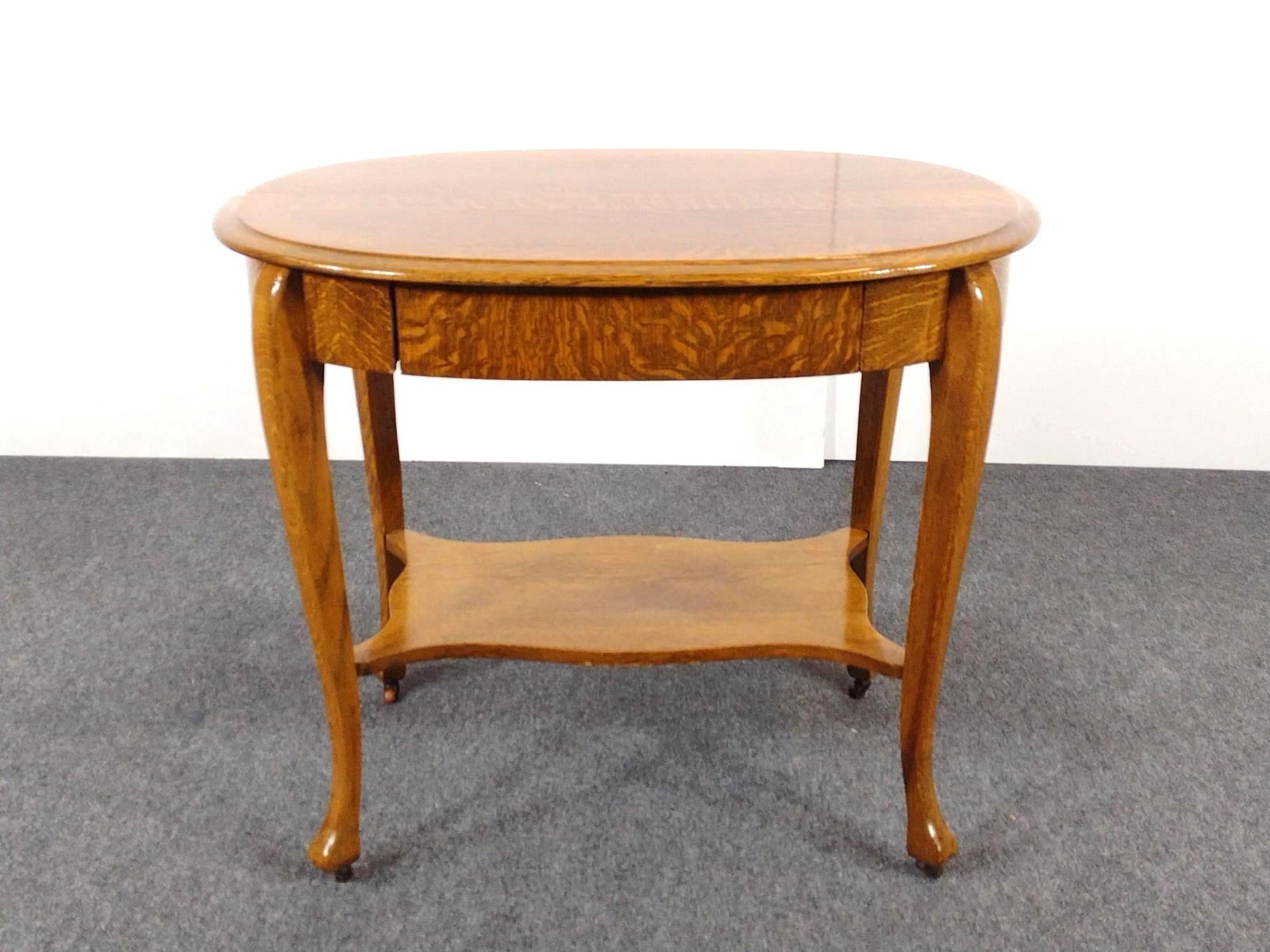 Single Drawer Oval Parlor Table (1 of 6)
