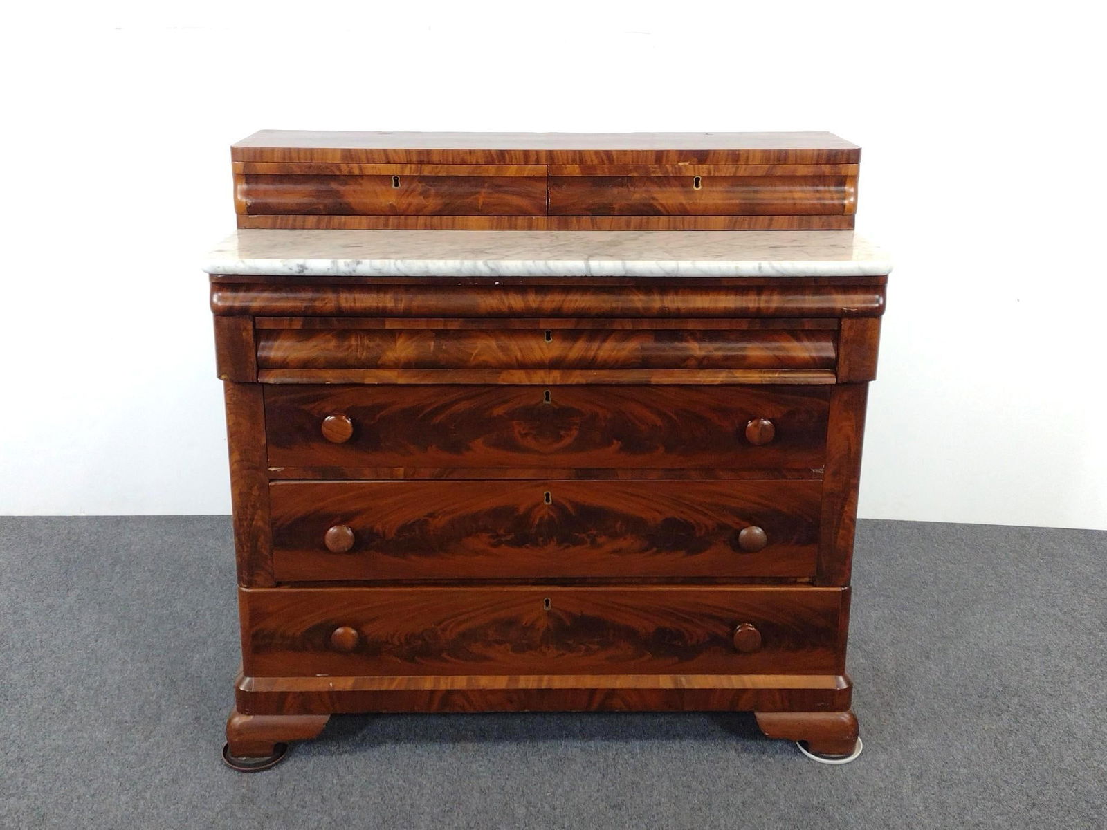 Antique American Empire Style Marble Top Dresser (1 of 4)