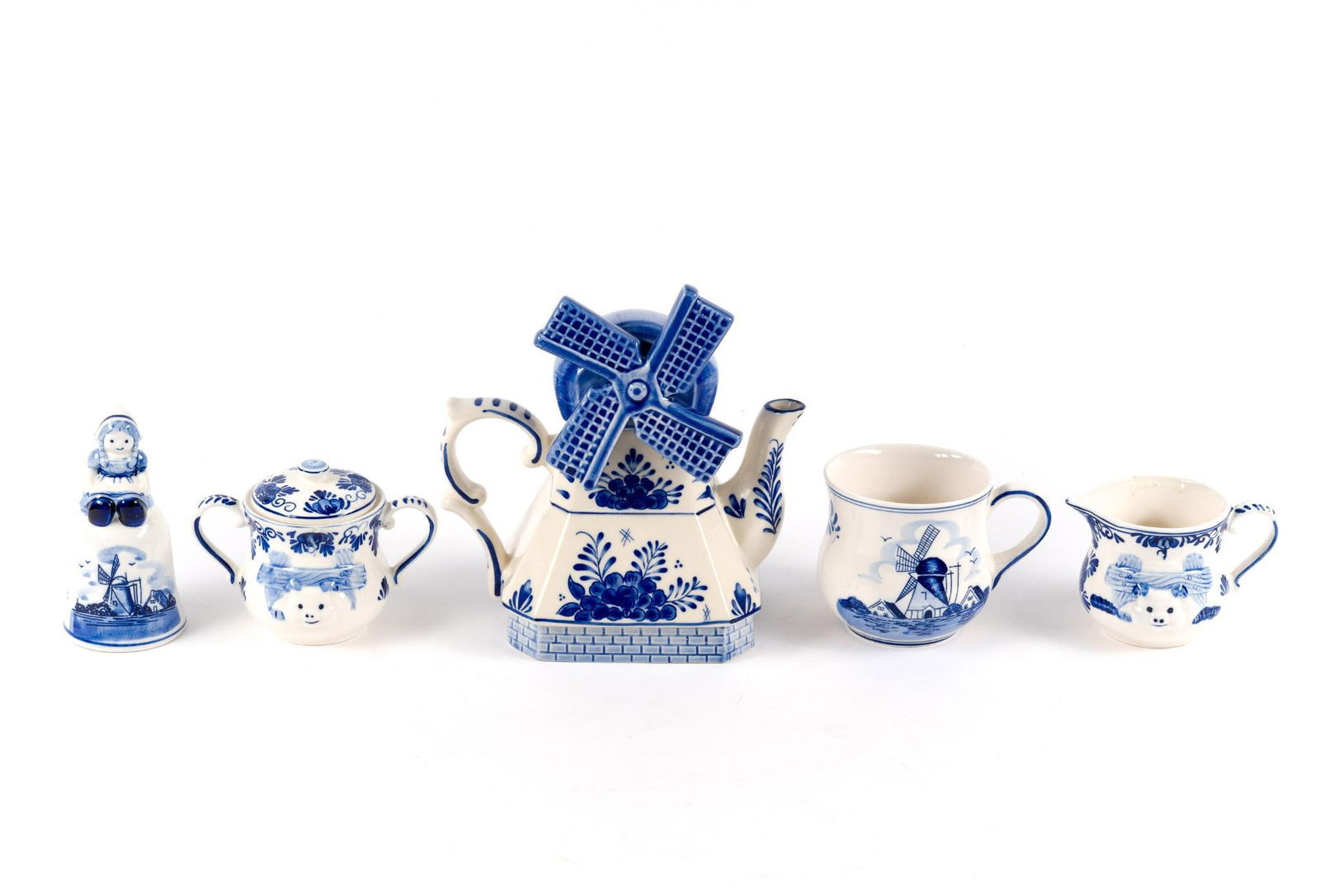 5 Pcs Delft Blue & White Porcelain (1 of 5)