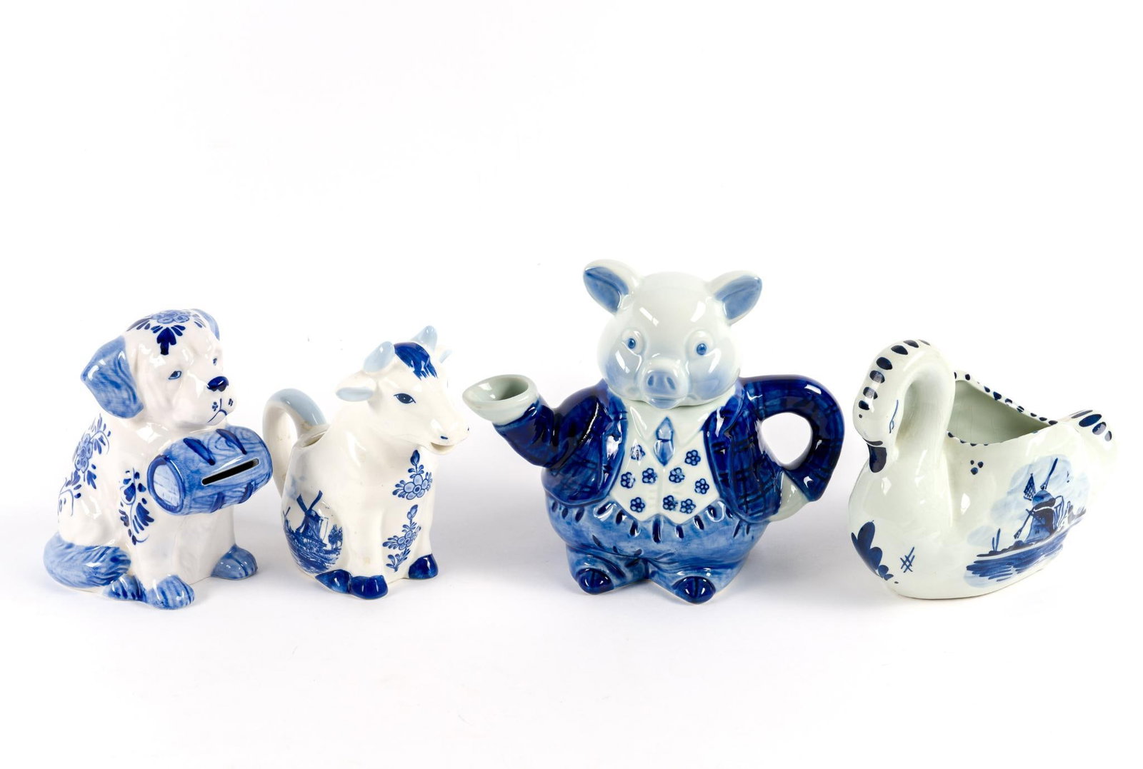 4 Pcs Delft Blue & White Porcelain (1 of 5)