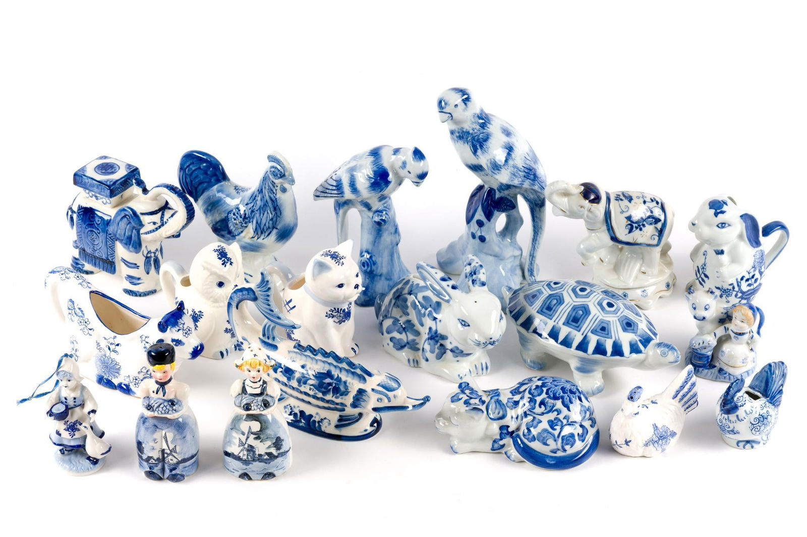 19 Pcs Blue & White Porcelain (1 of 13)