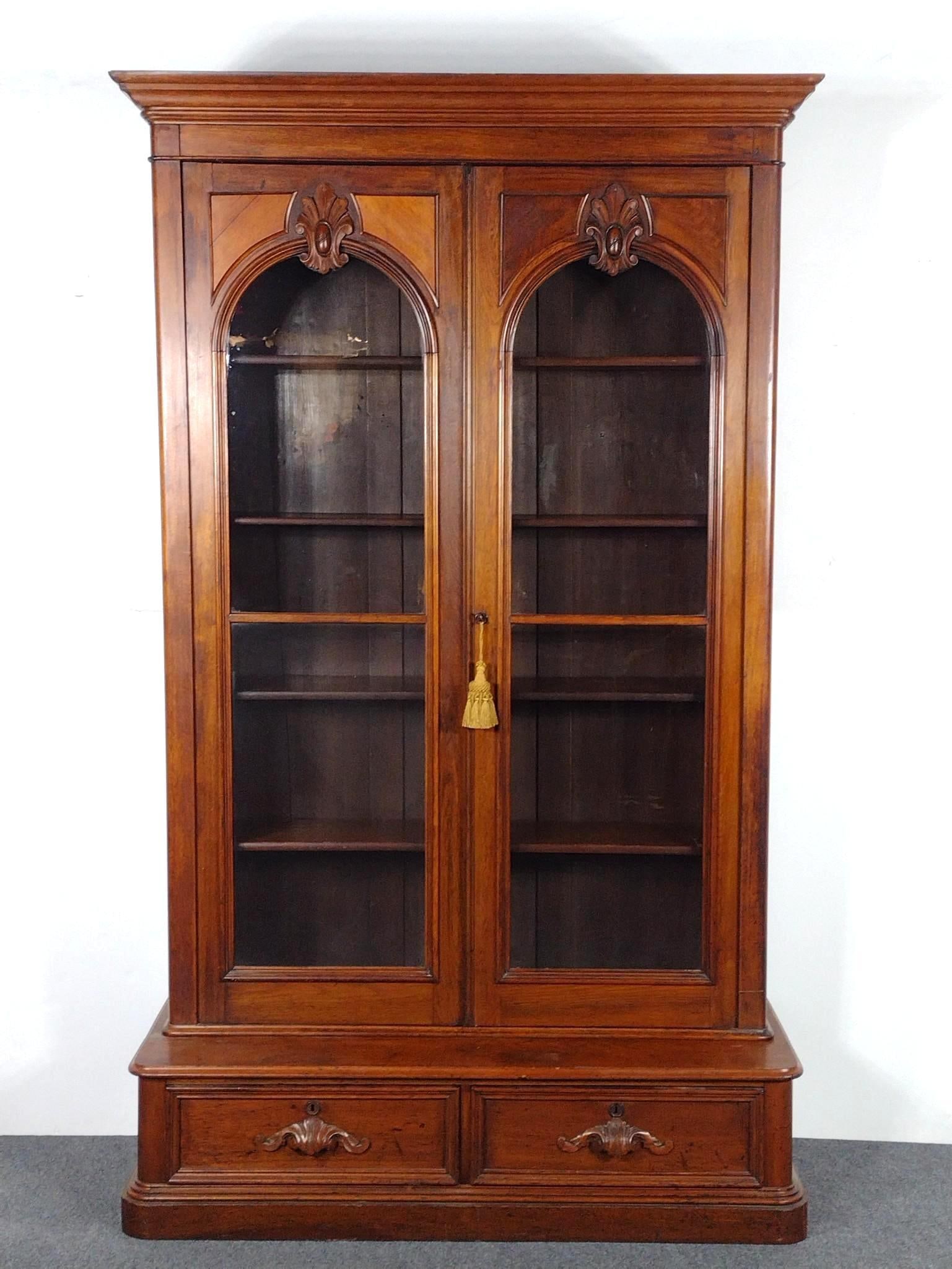 Victorian Style Glass Door Bookcase (1 of 6)
