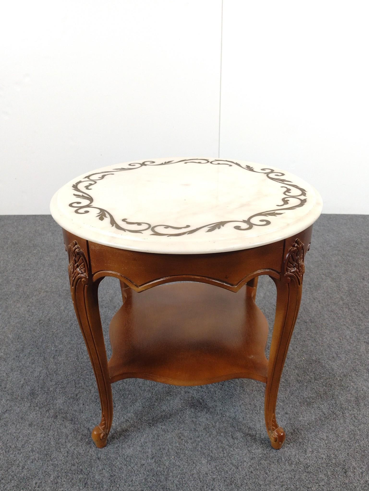 Marble Top Side Table (1 of 3)