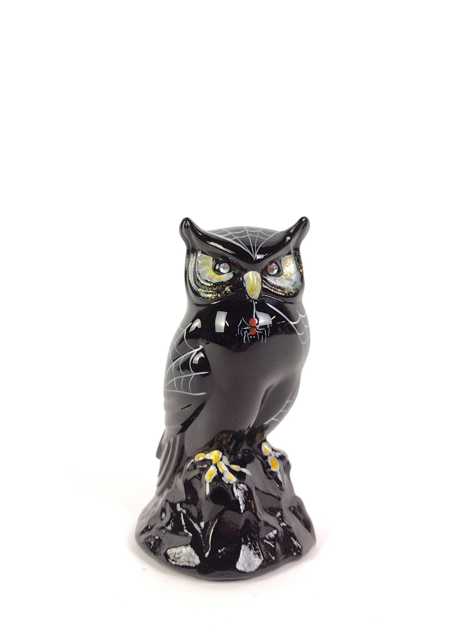 Fenton Hand Painted Glass Owl (1 of 3)