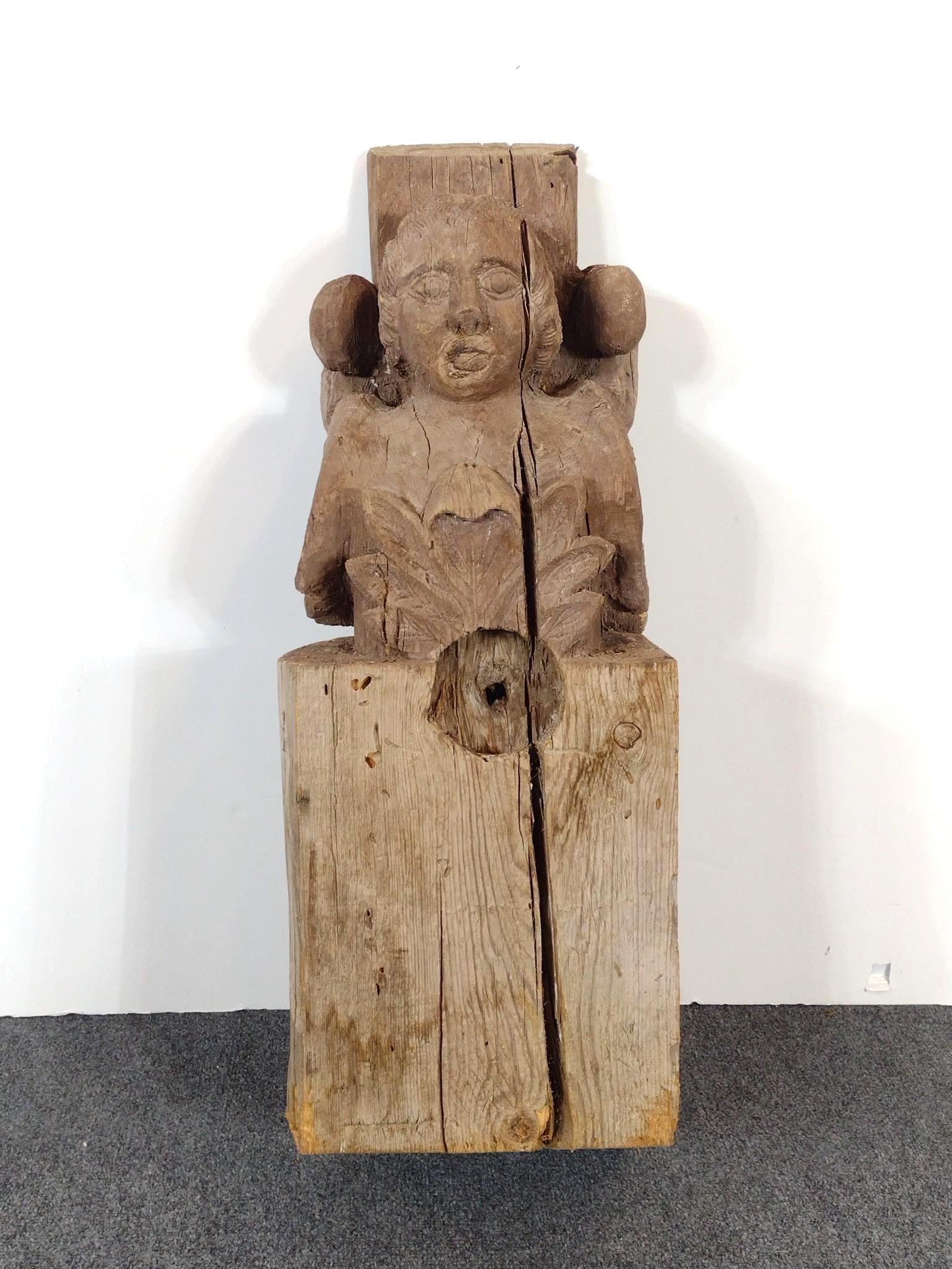 Figural Wood Carving Architectural Element (1 of 5)