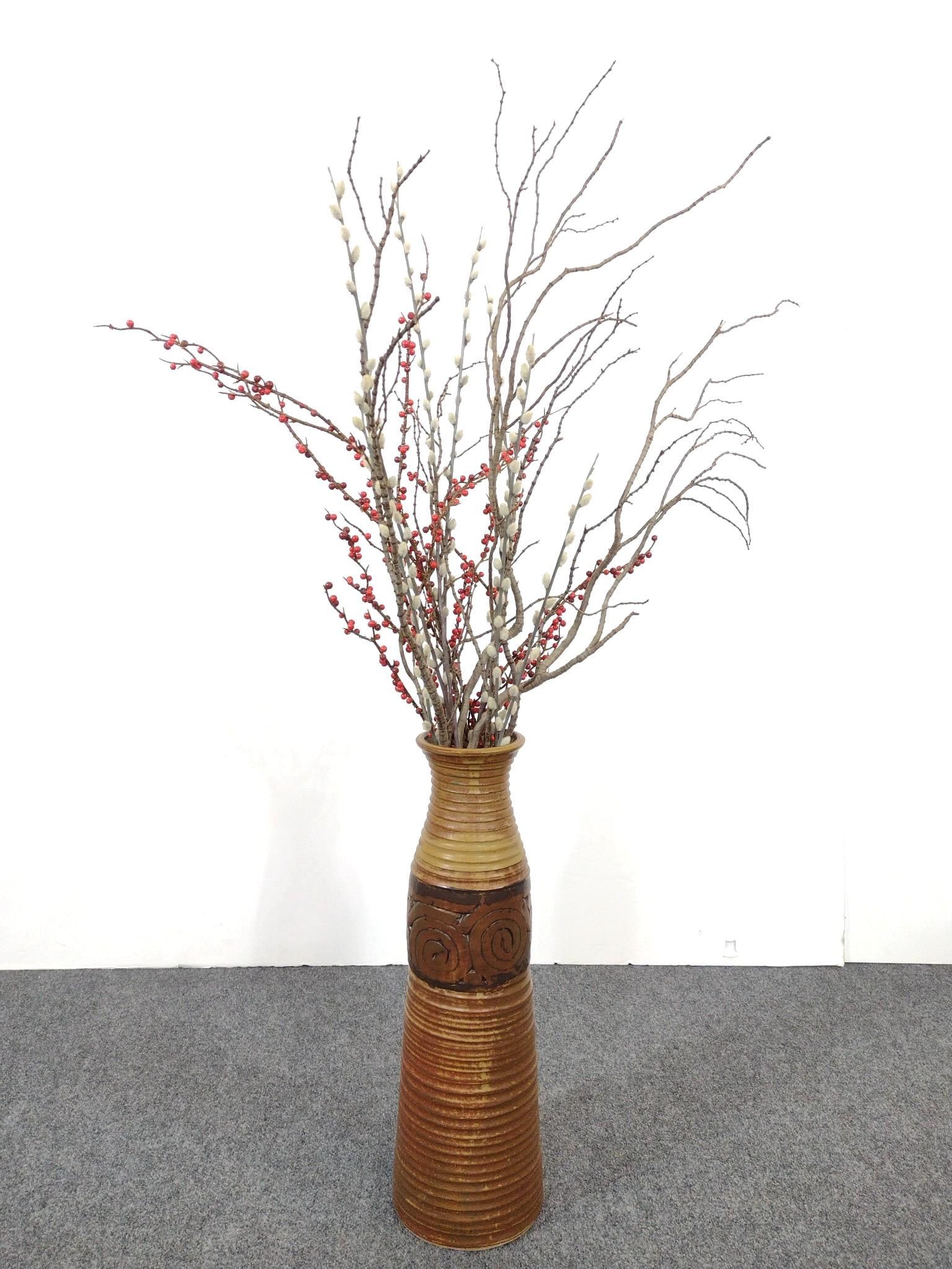 Decorative Floor Vase with Arrangement (1 of 3)