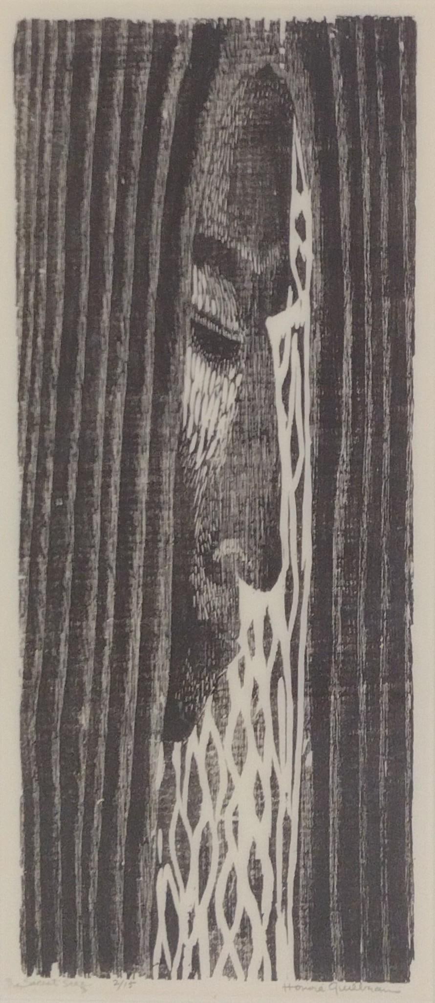 Honore Gilbeau "The Secret Self" Woodblock Print (1 of 8)