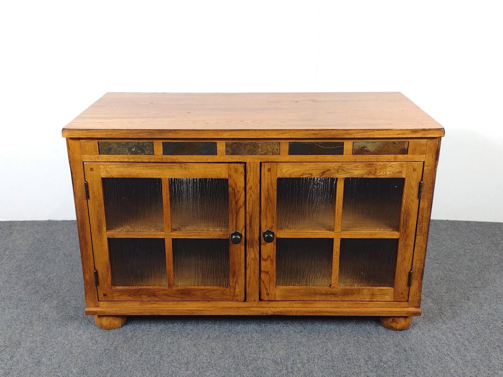 TV or Entertainment Stand with Frosted Glass Doors (1 of 6)