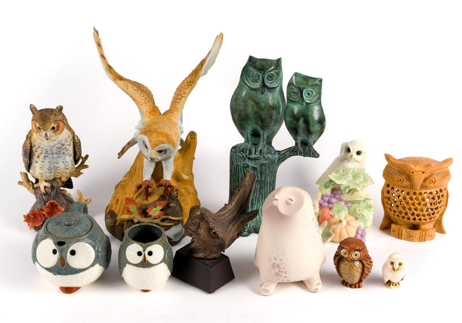 11 Owl Figurines incl. Lenox (1 of 7)