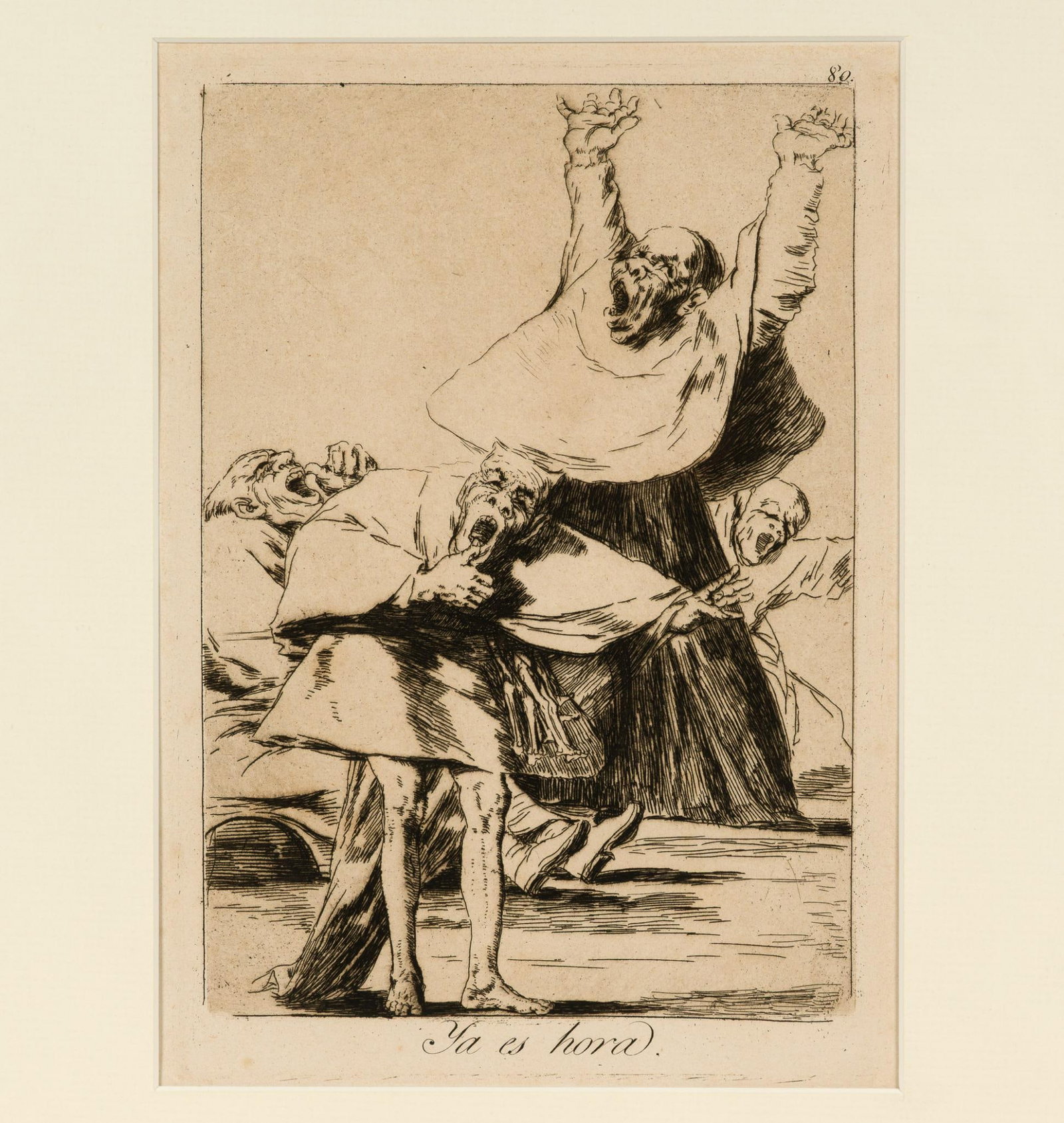 Francisco De Goya (Spanish, 1746-1828) "Ya es hora" (1 of 4)