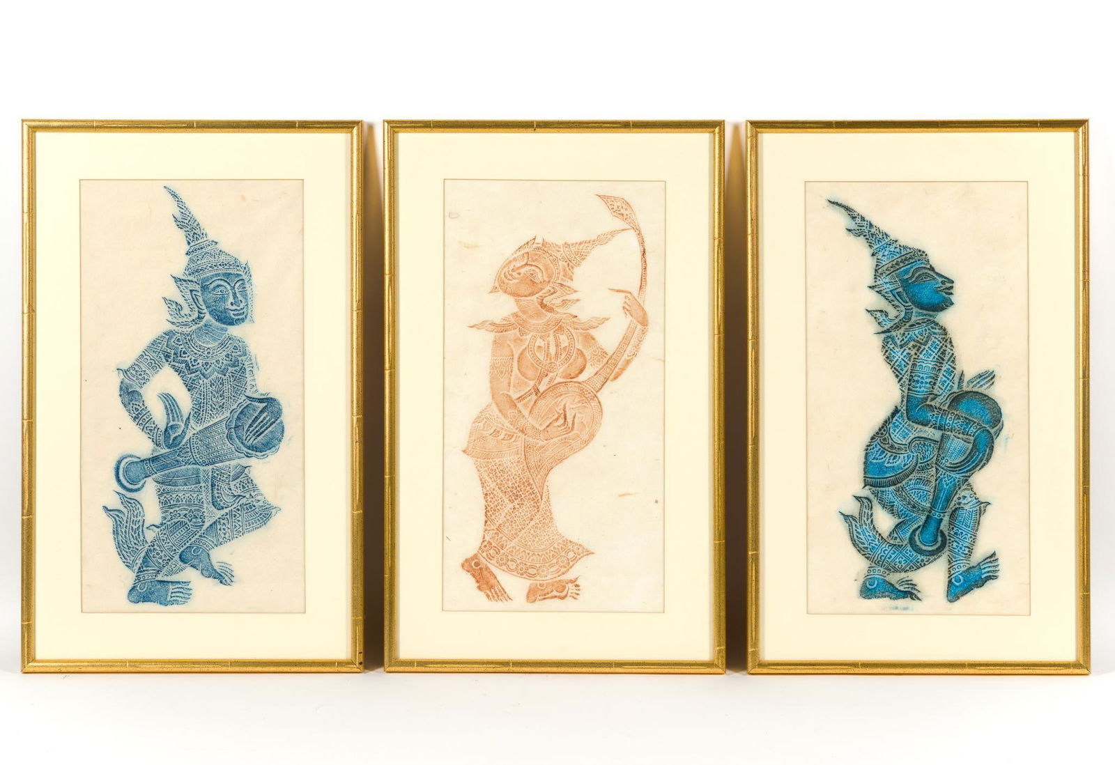 3 Thai Temple Rubbings (1 of 7)