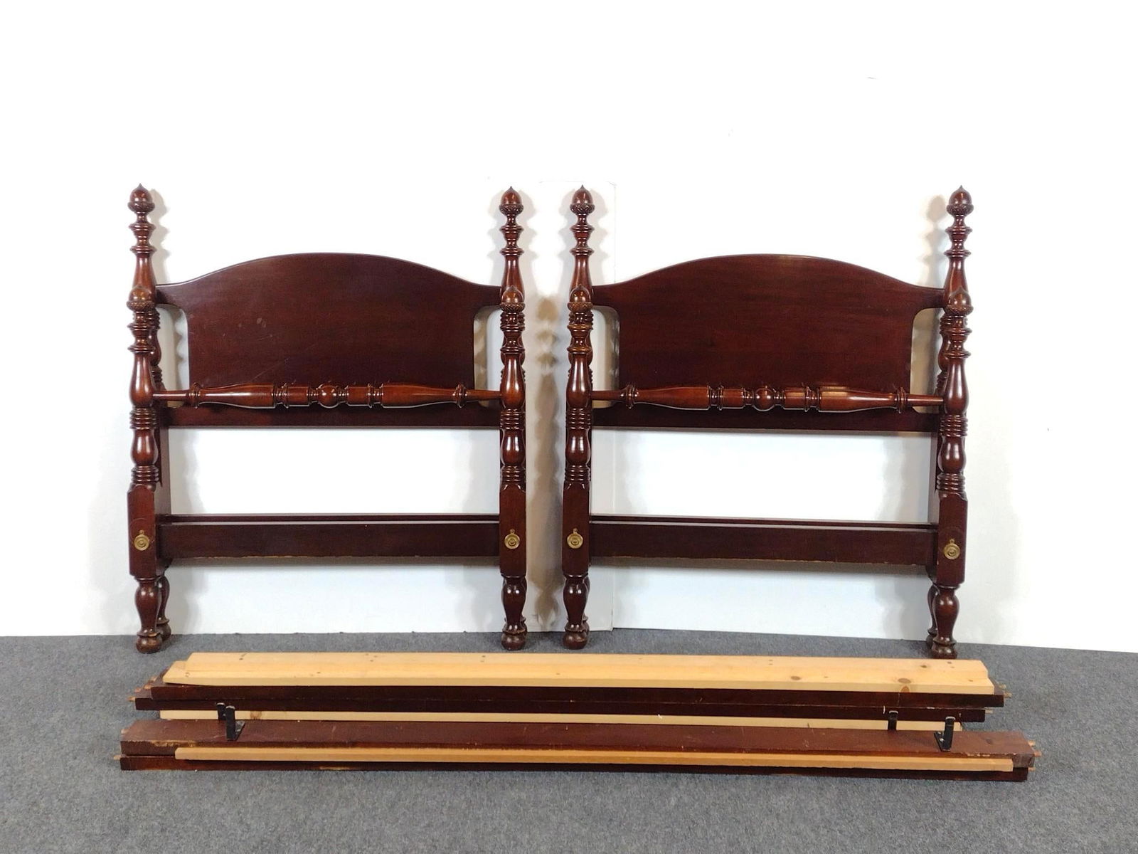 Pair of Twin Acorn Beds (1 of 3)