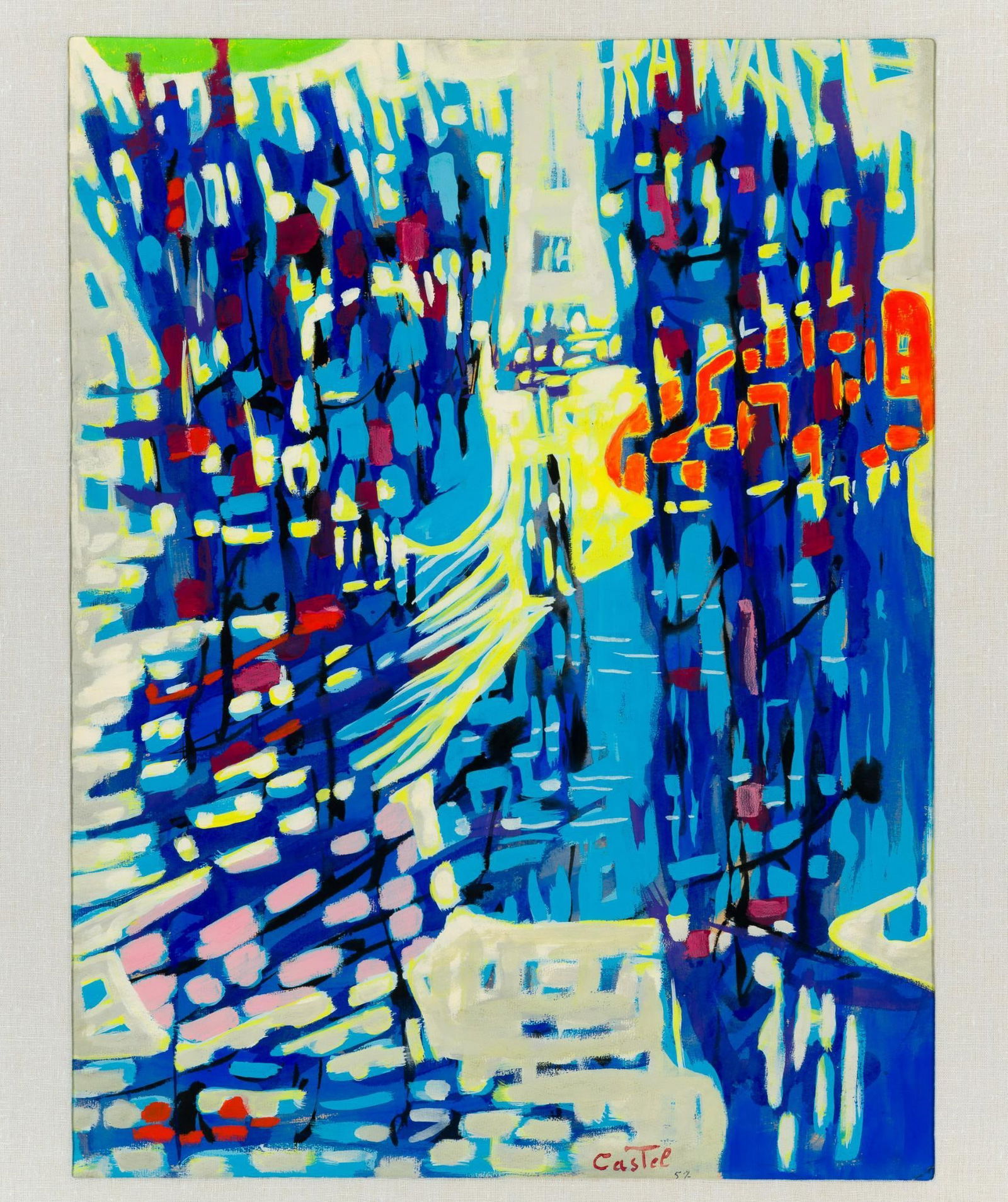 Moshe Castel (Israeli/American, 1909-1991) Gouache on Paper (1 of 4)