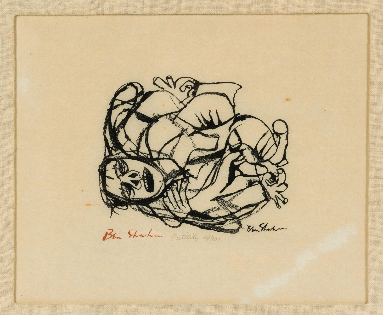 Ben Shahn (American, 1898-1969) 'Futility' Limited Ed Print (1 of 3)