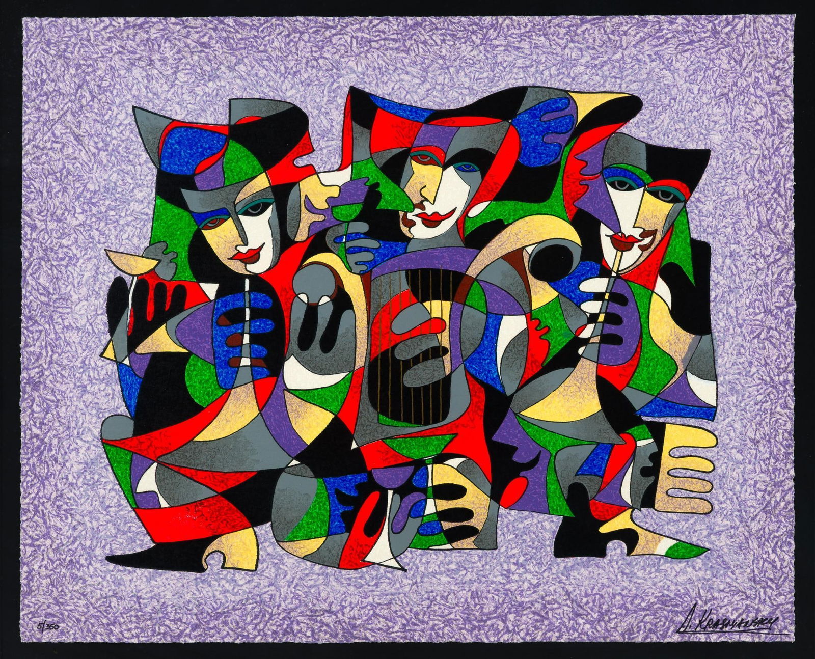 Anatole Krashyansky Print: NOT ELIGIBLE FOR IN-HOUSE SHIPPING: See Terms for Shipping Options. 33-1/2" long x 38" wide.