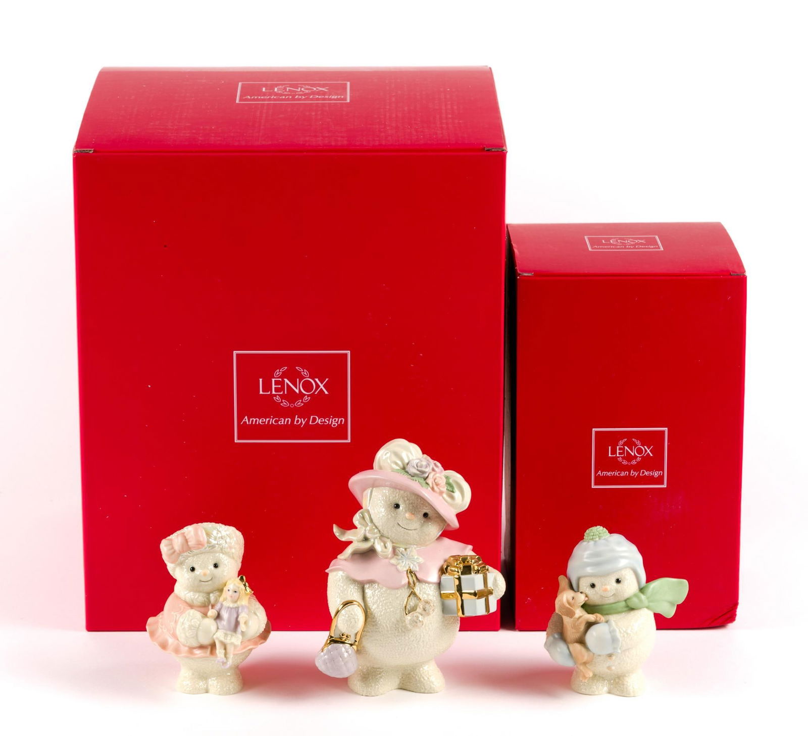 5 Pcs Lenox Christmas Incl Tree Cookie Jar: 4" to 10-1/2" high.