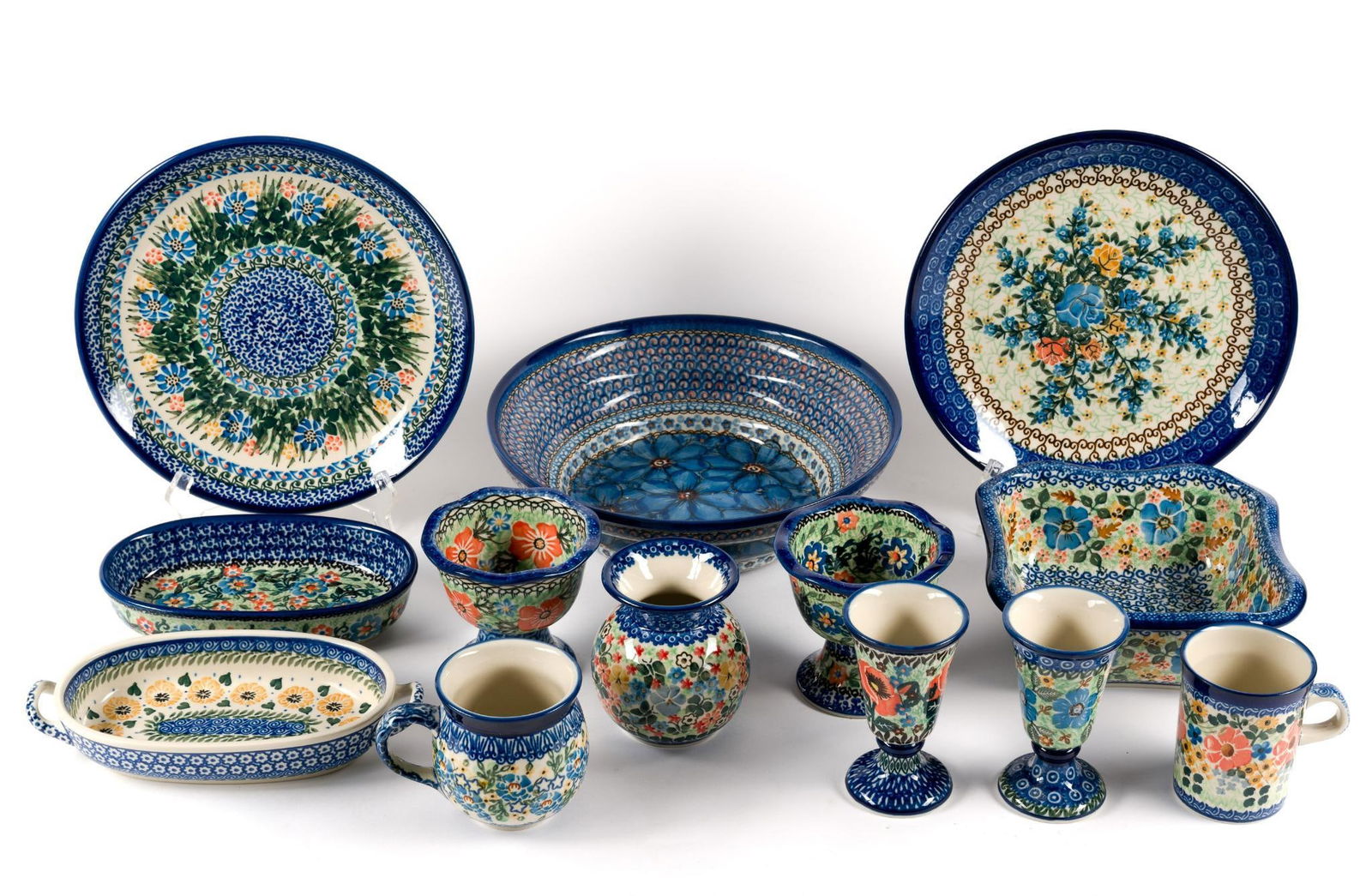 13 Pcs Polish Handmade Ceramics (1 of 7)