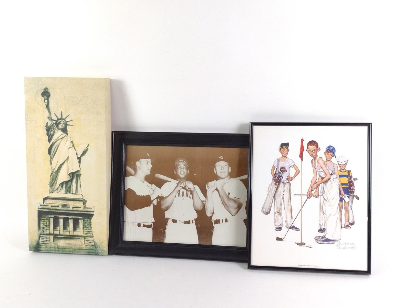 3 Decorative Prints Incl Norman Rockwell (1 of 5)