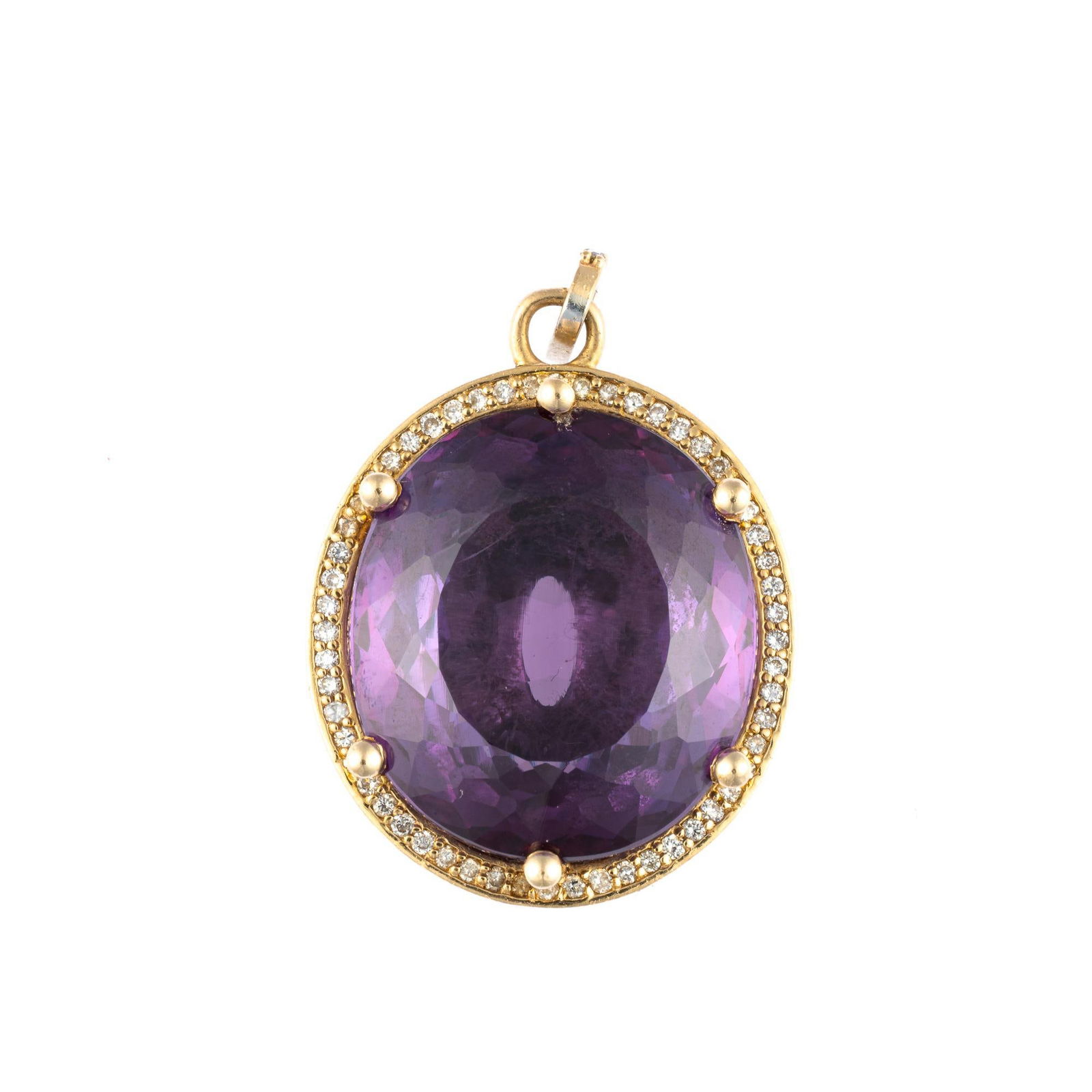 14K Gold Diamond and Sapphire Pendant (1 of 3)