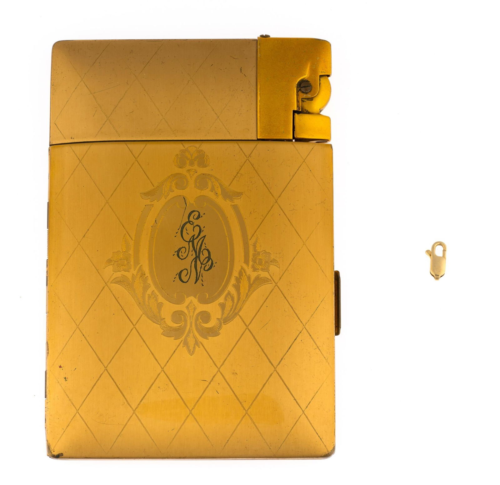 14K Scrap Gold and Elgin American Cigarette Case w/ Lighter: Scrap gold is 0.8 grams 14k. The lighter cigarette holder is Elgin Magic Action Lite-O-Matic from the 1930's.