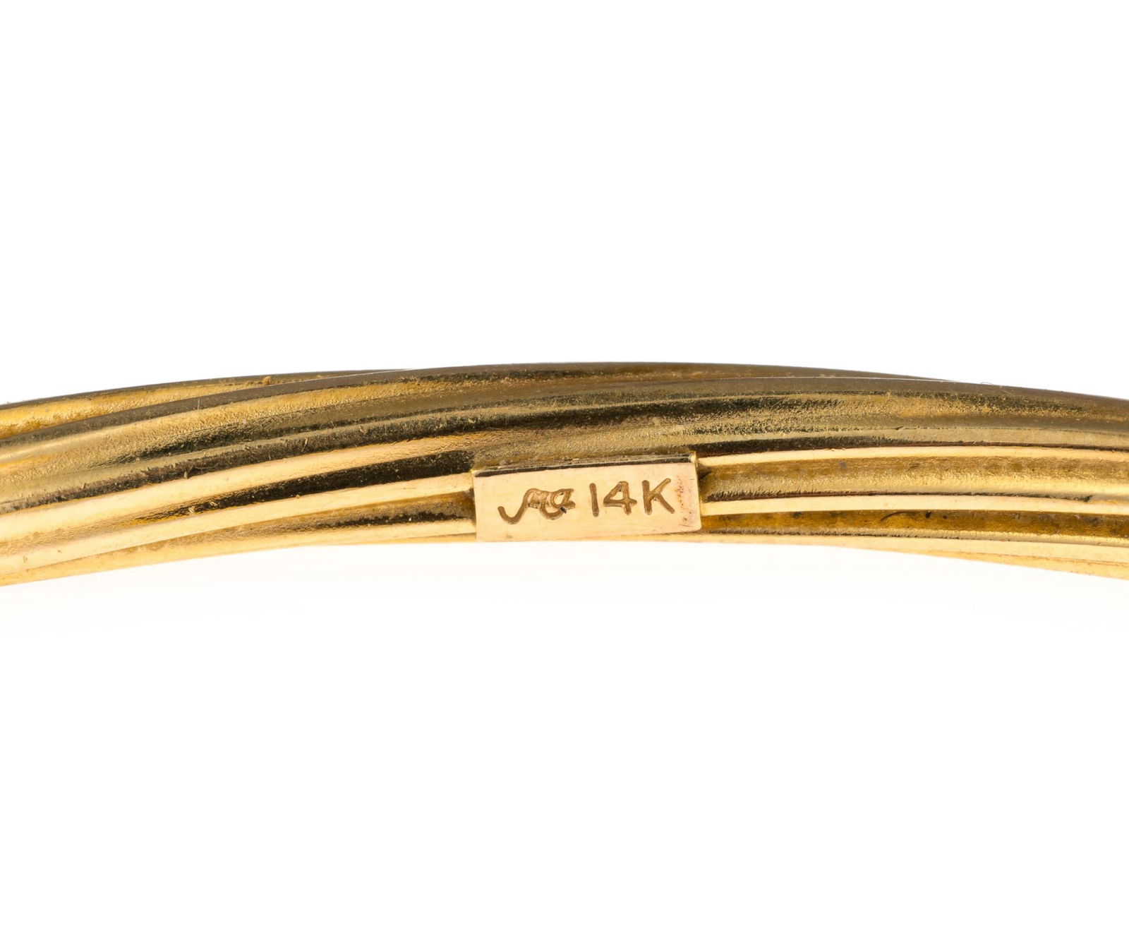 Two 14K Gold Bangle Bracelets - 2