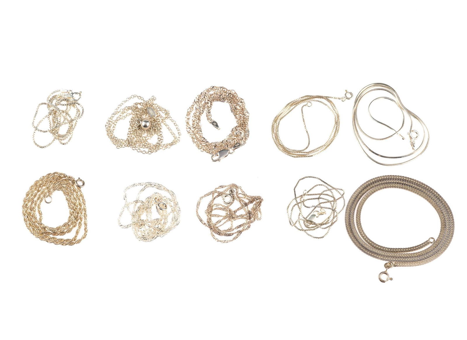 10 Sterling Silver Chain Necklaces (1 of 3)