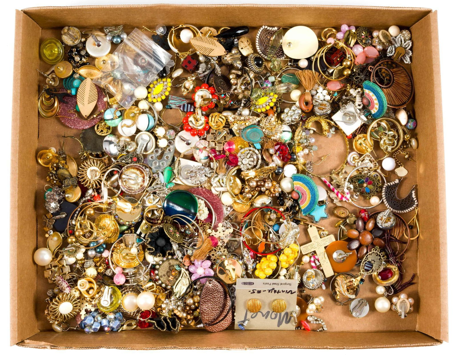 Costume Jewelry Earrings: Various styles and makers.