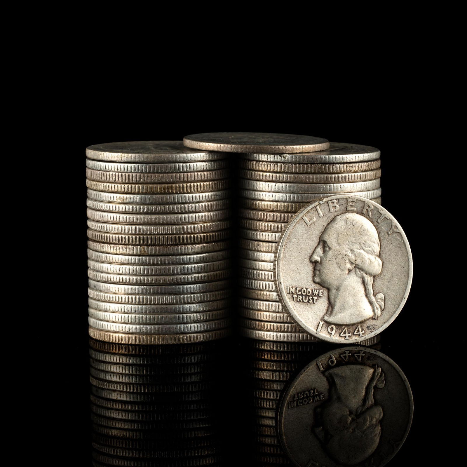 Forty Silver Washington Quarters (1 of 1)