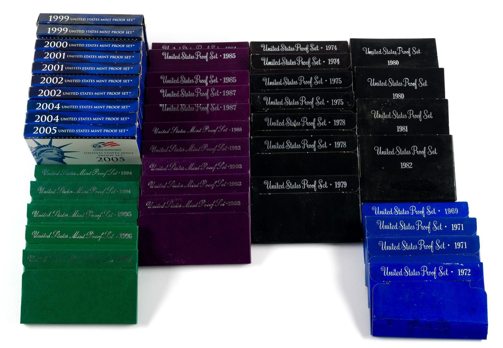 Forty United States Proof Sets 1969 through 2000's (1 of 5)