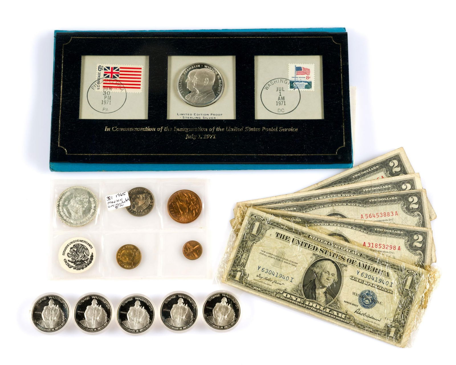 Silver Commemorative Coins And Paper Currency (1 of 4)