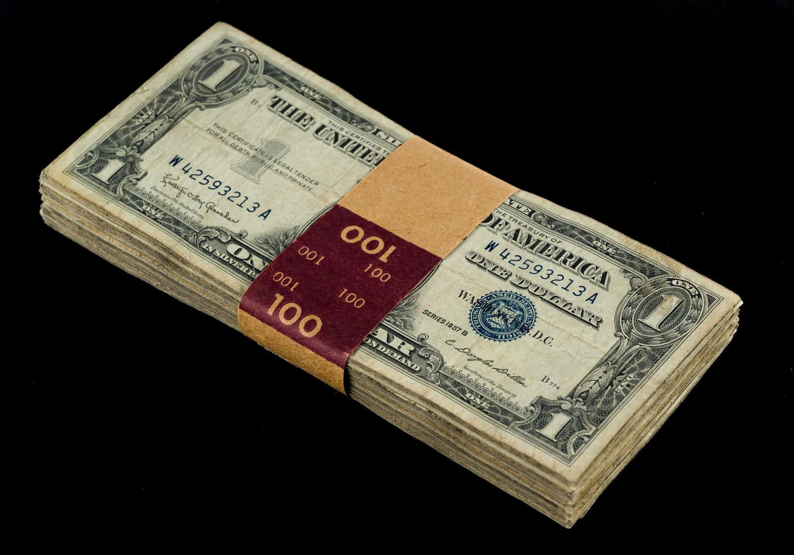 One Hundred Silver Certificate Dollars (1 of 2)