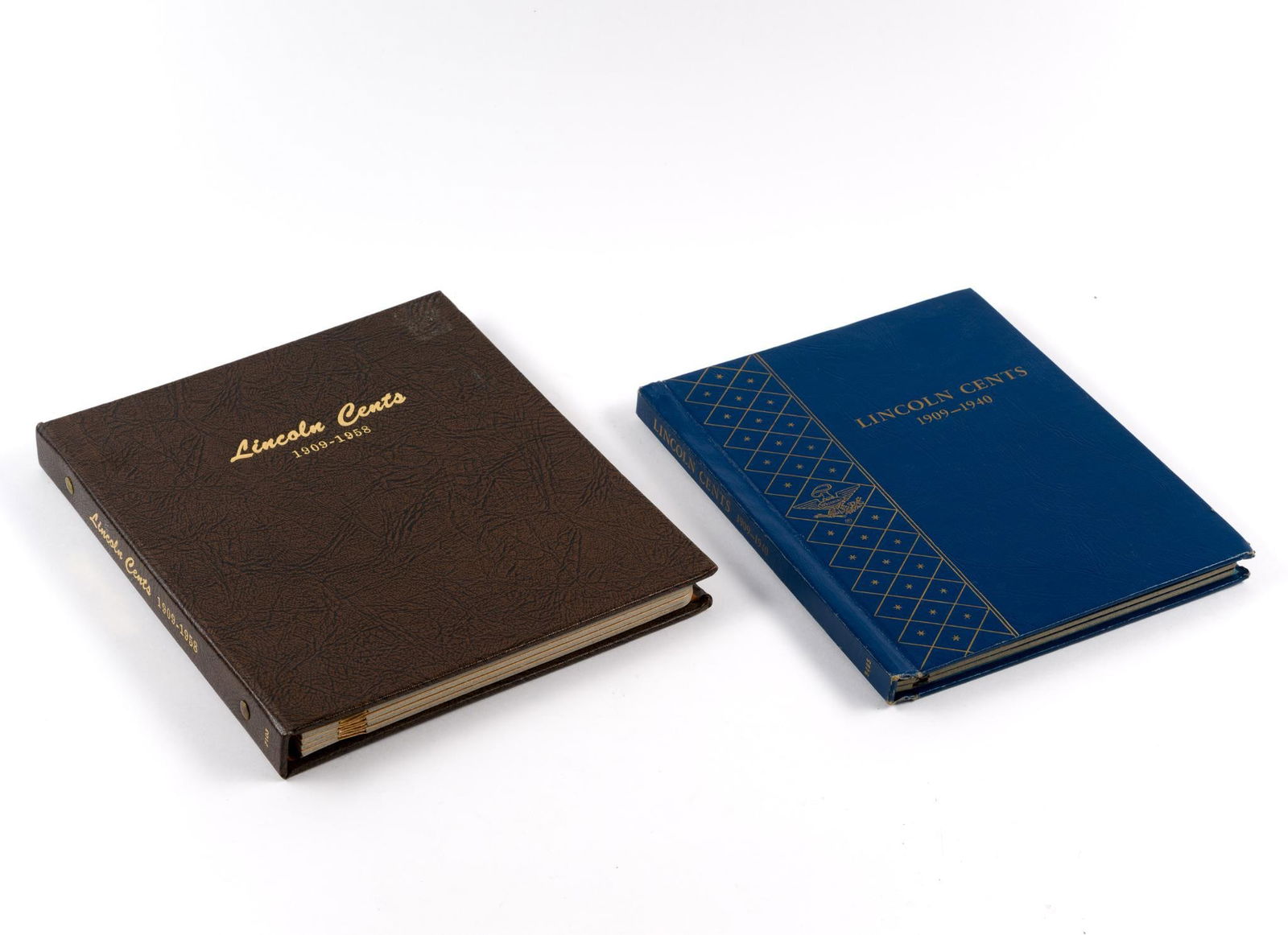 Two Wheat Cent Coin Books: Both are missing keys but have many semi-key early dates.