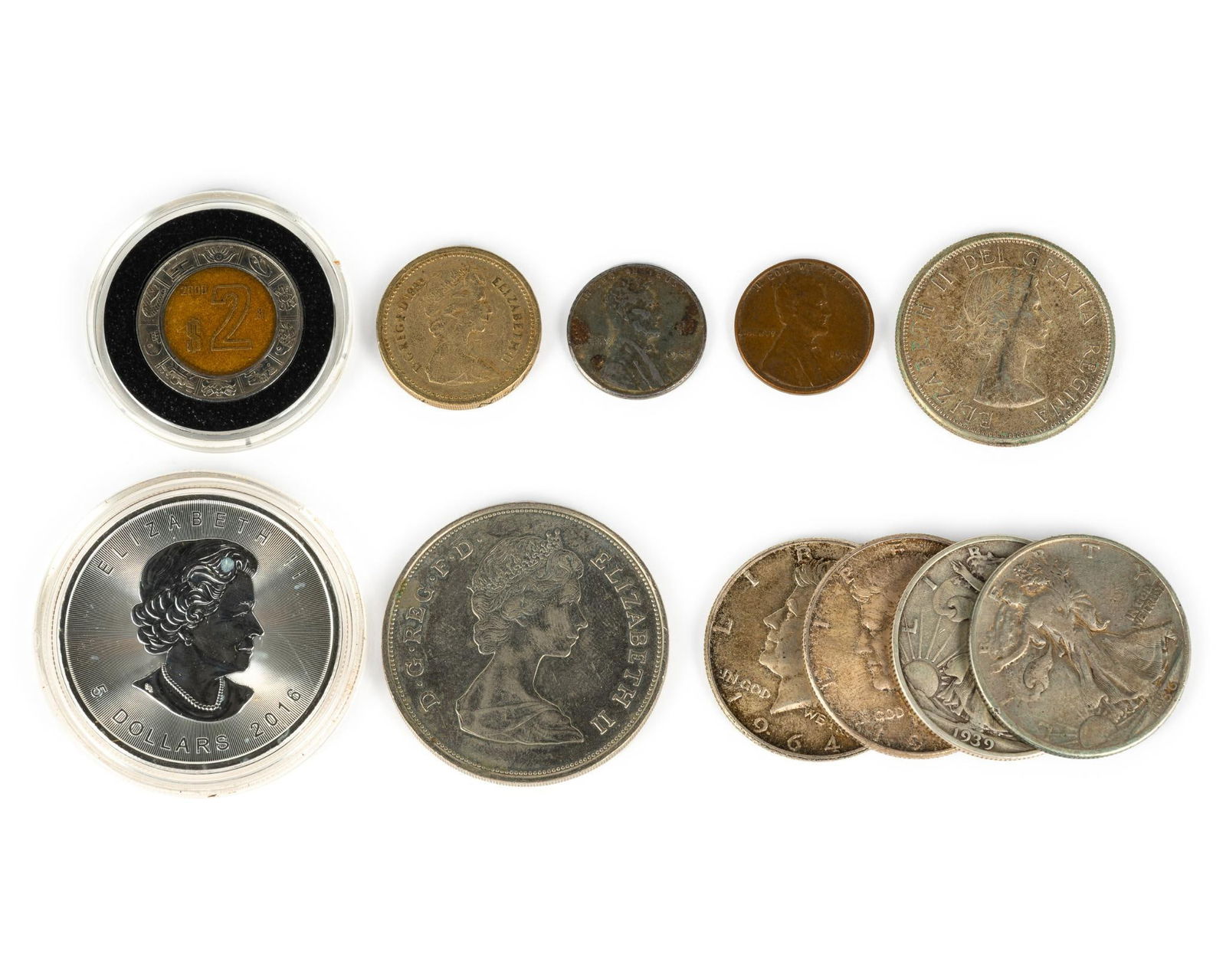 Mixed Lot Of Silver U.S. And World Coins (1 of 2)