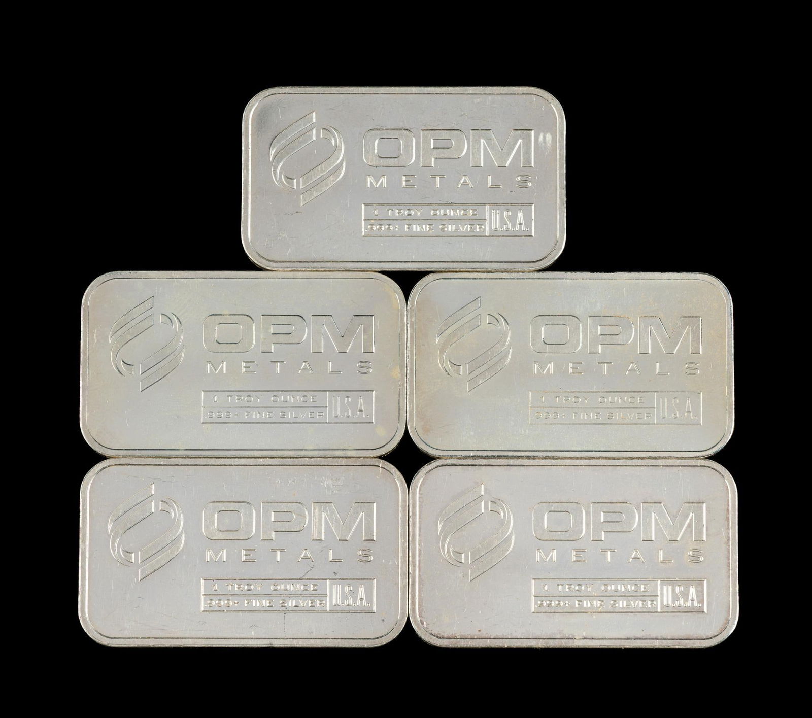 Five Silver One Ounce Bars (1 of 2)