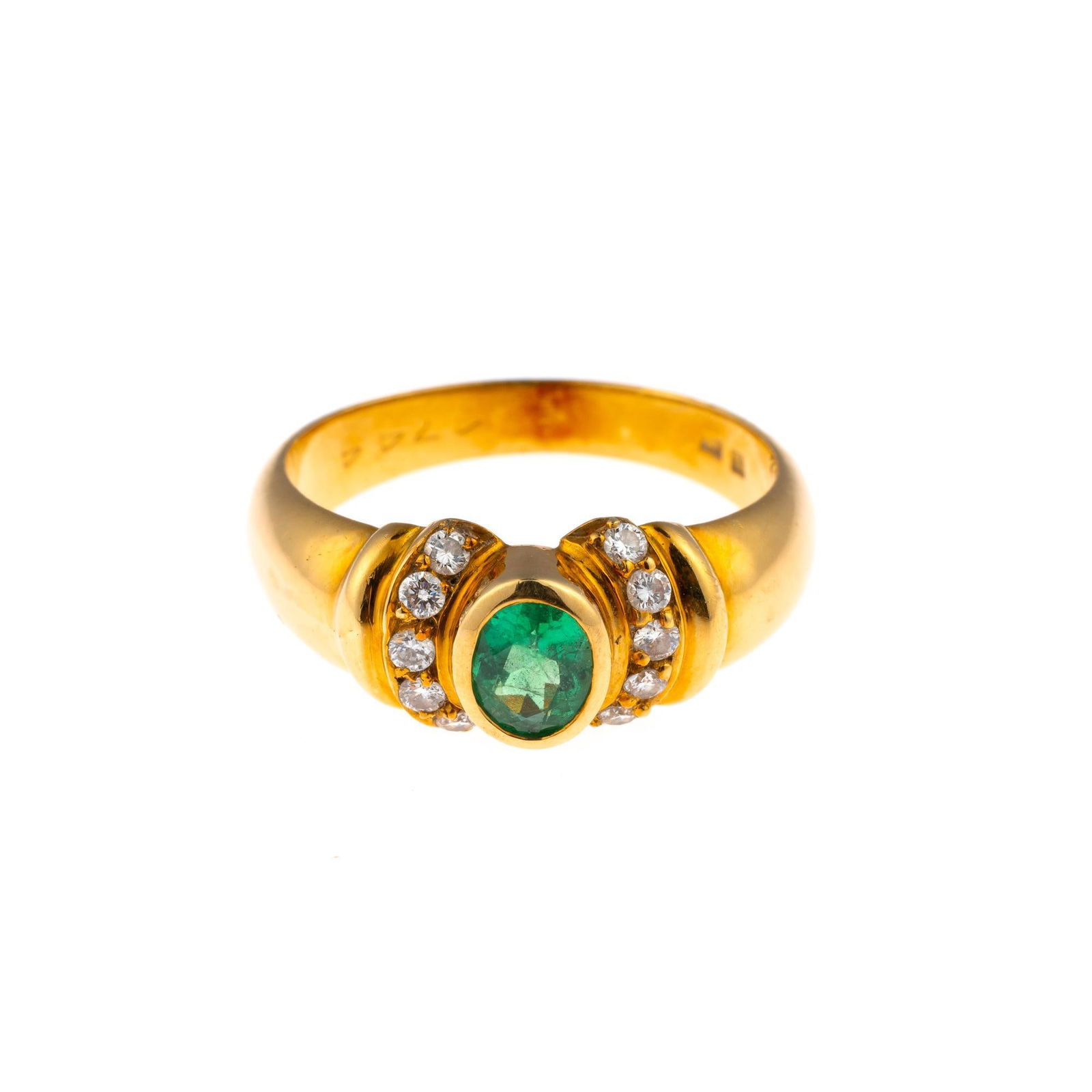 H. Stern 18K Gold, Diamond, and Emerald Ring (1 of 6)