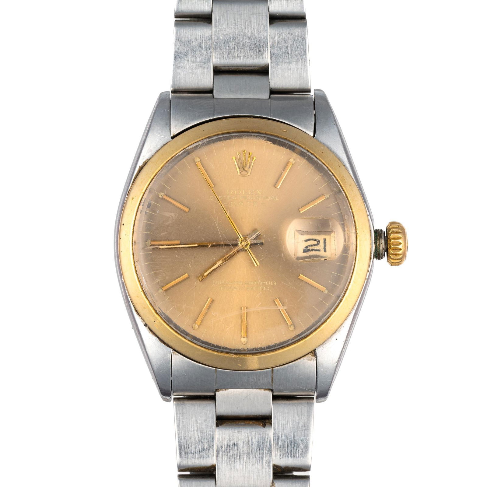 14K Gold and Stainless Steel Rolex Date Oyster Perpetual (1 of 3)