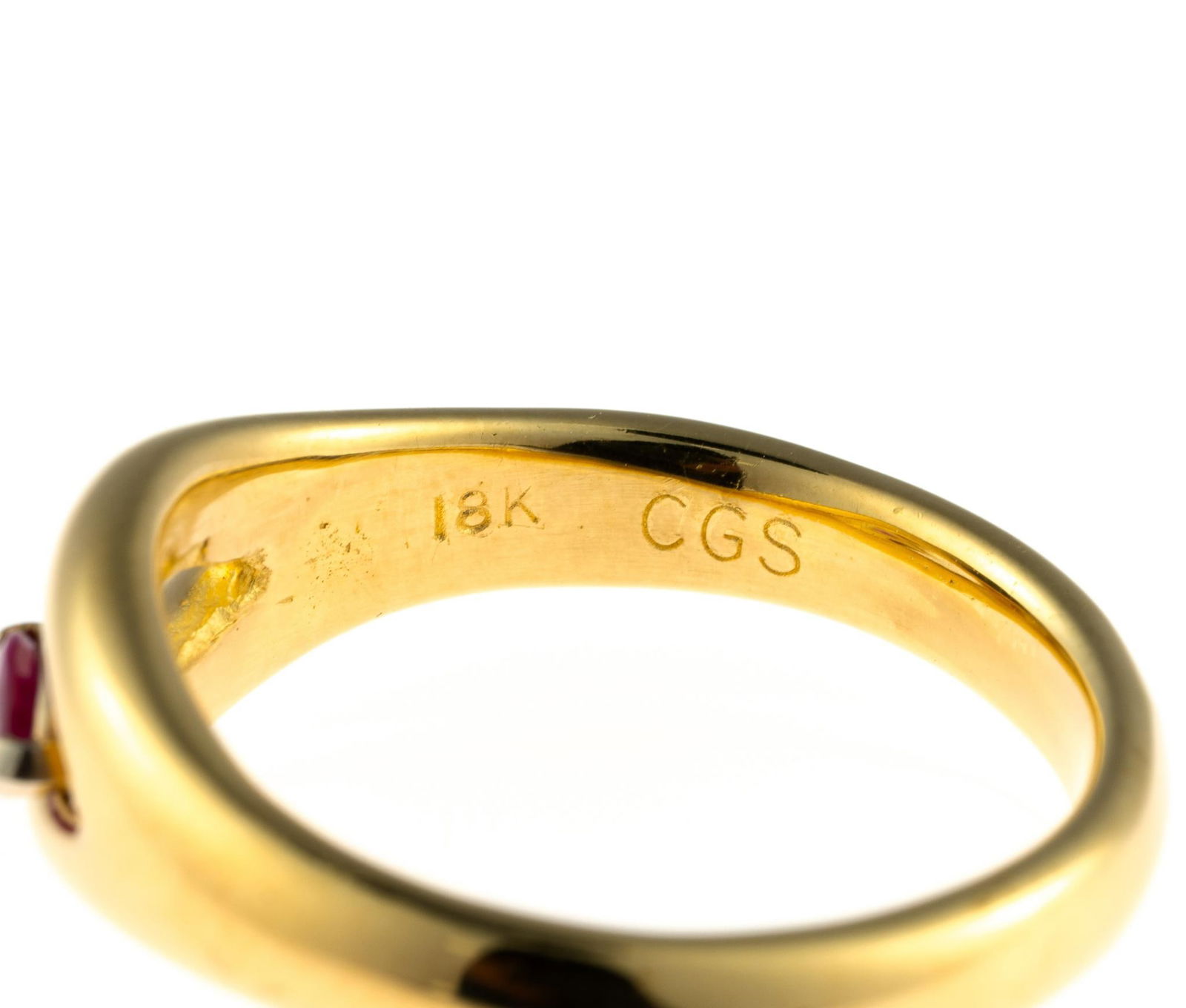 18K Gold and Ruby Ring - 3
