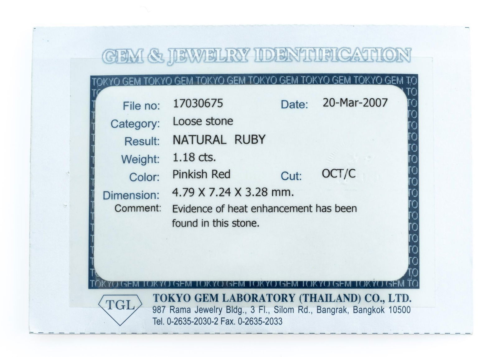 Ruby Gemstone with Lab Report - 4