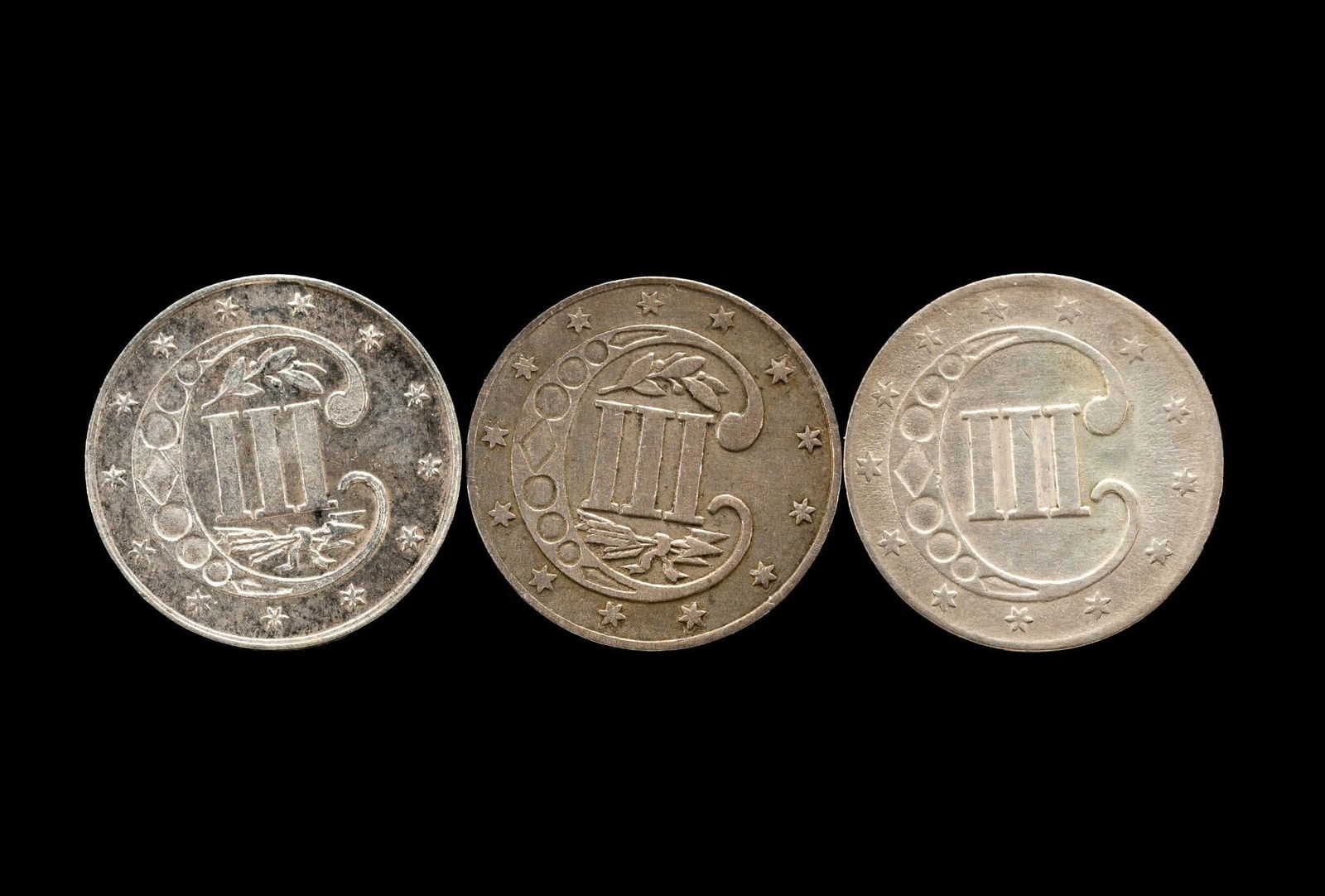 Three Cent Silver Coin Set - 2
