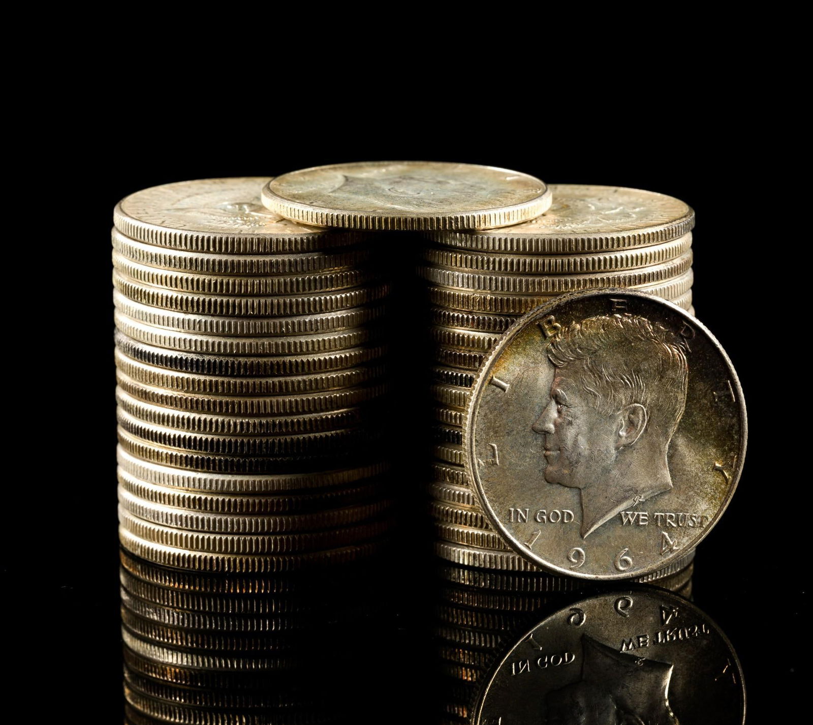 Thirty Six Silver Kennedy Half Dollars: All are 90% silver 1964.