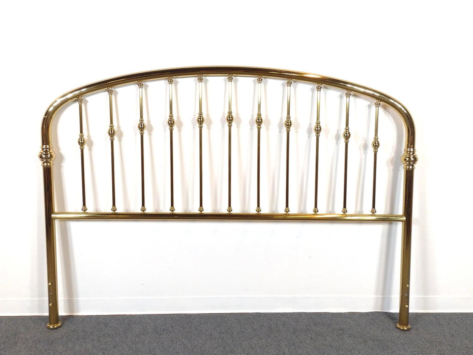 Ethan Allen Heavy Brass Headboard: 78" wide X 3" deep X 55-1/2" high.