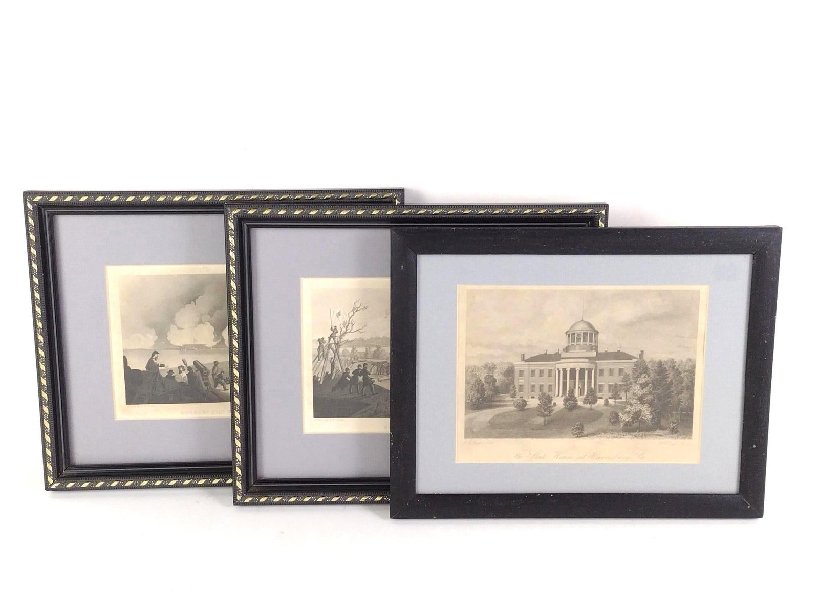 3 Etchings Incl "The State House At Harrisburg, PA" (1 of 10)